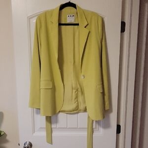 Bershka Light Yellow Blazer